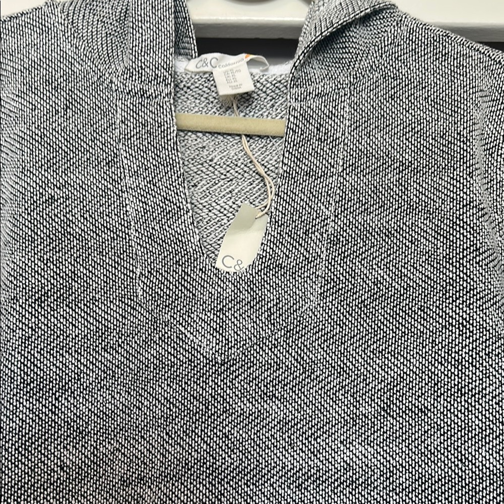 NWT C&C California Black and White Textured Hoodie